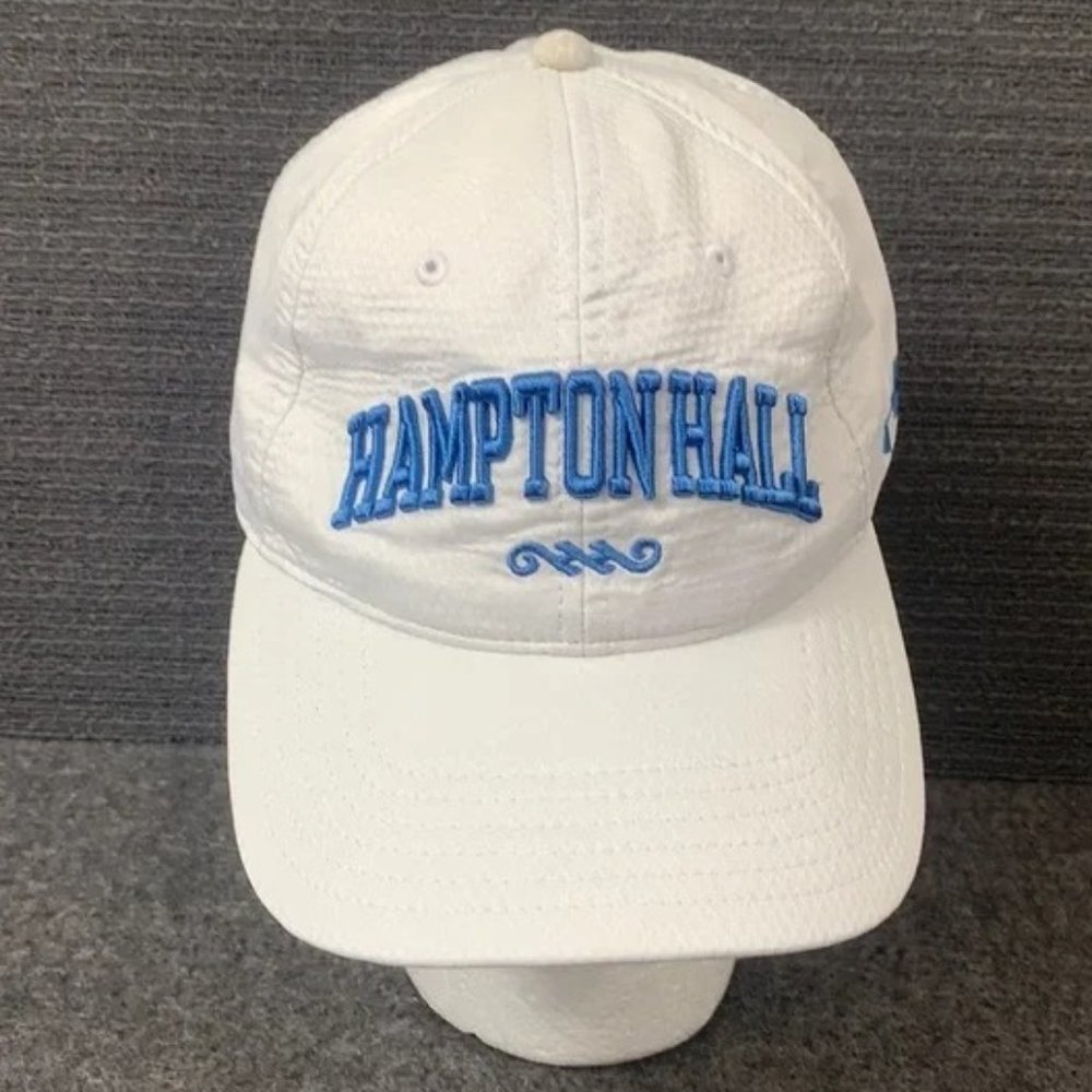 Hampton Hall Under Armour Golf Hat Men's OSFA White Blue Mesh Knit Strapback
